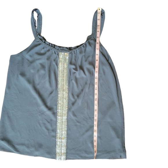 Large Coldwater Creek Blue Studded Sleeveless Tank Top 950 - Picture 3 of 7